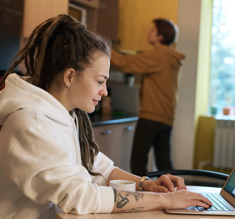 Image of person writing